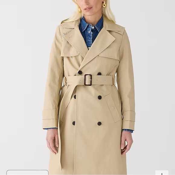 J.Crew Petite New Icon Trench Size 2P Vintage Khaki EUC - Picture 12 of 13